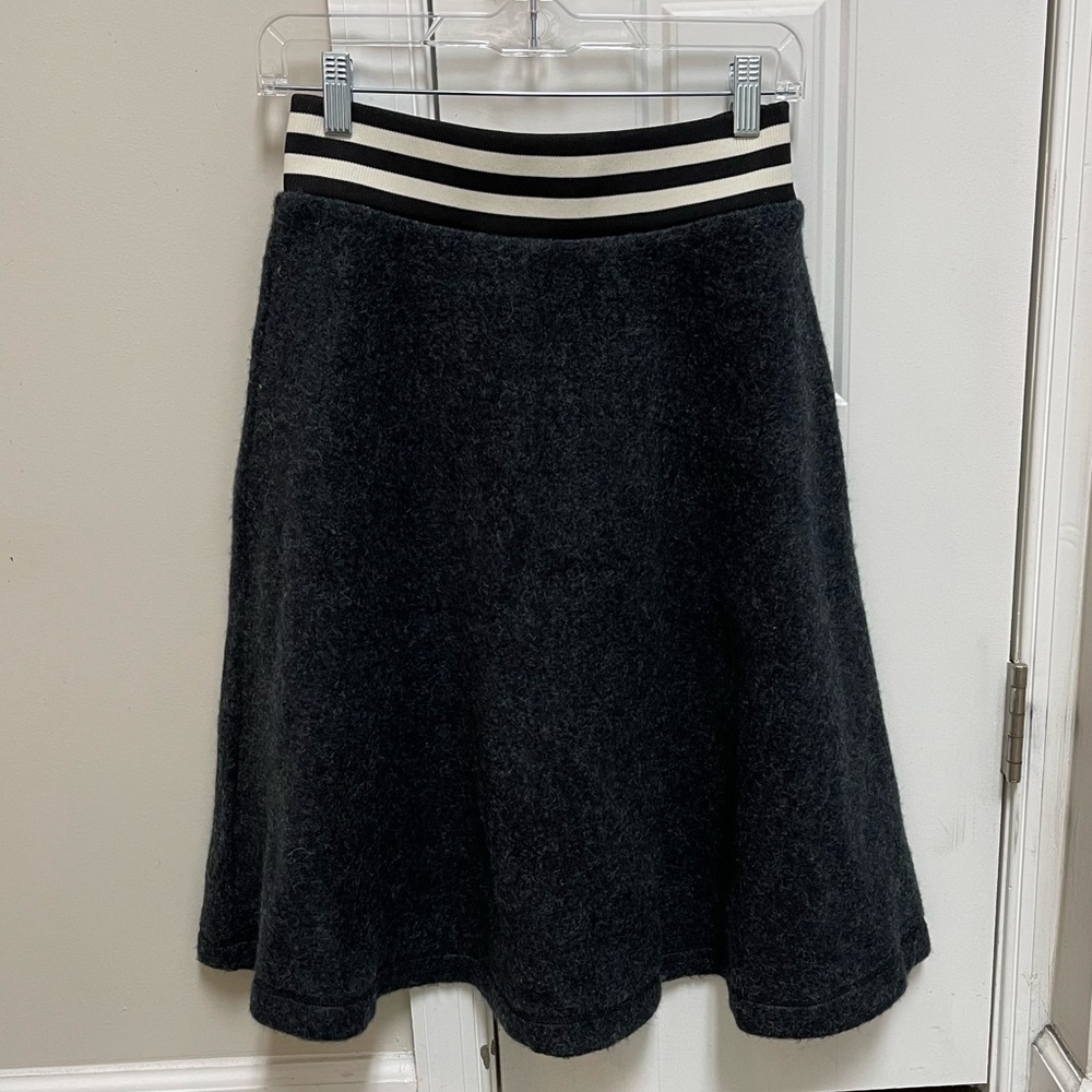 Ganni gray midi skirt